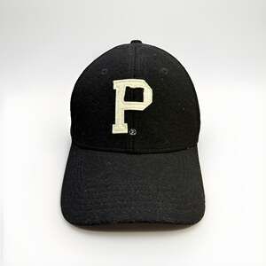 Portland Gear Mens Black “P” Oregon Map Wool Blend Leather Strapback Hat Cap